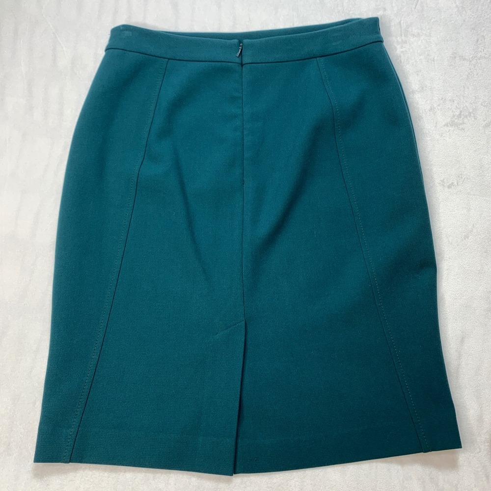 Halogen Pencil Skirt Womens Sz 12 Green Career Business Casual Knee Length Lined